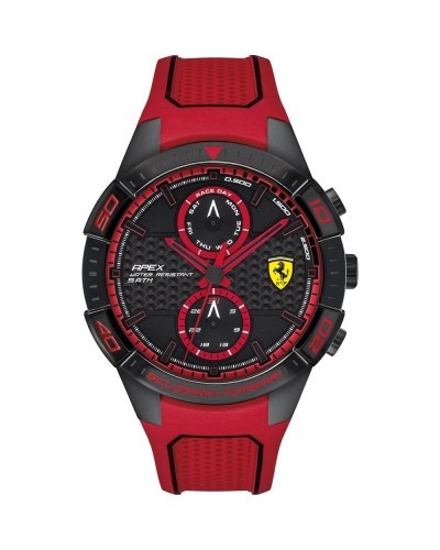 Ferrari Uhr Apex Multifx Red/Black Silikon 44mm FE-083-0639